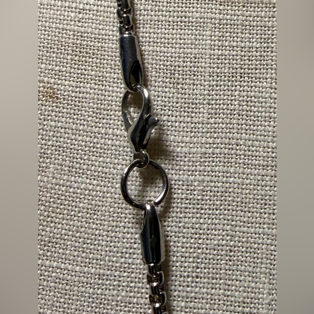 John Hardy Sterling Silver 18k Gold Peridot Large Slide Pendant & Necklace - Picture 12 of 13